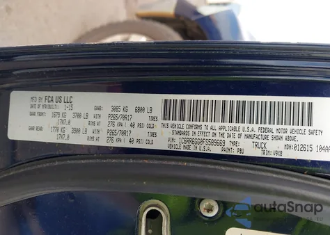 2015 Ram 1500 Slt from USA, damaged, VIN 1C6RR6GG0FS589669